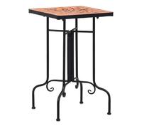 vidaXL Mesa auxiliar mosaico de cerámica – terracota, rústica y resistente