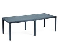 Mesa de Exterior Rectangular Extensible, Made in Italy, Color Antracita, Medidas 150 x 72 x 90 cm (Extensible hasta 220 cm)
