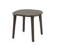 Mesa de Exterior SP Berner Cancún 80x80 Cm en Resina de Alta Calidad y Resistente a la Intemperie - Wengué