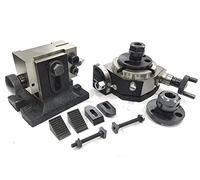 Mesa de fresado giratorio inclinable de calidad de 3 pulgadas/80 mm, kit de abrazadera M6 con adaptador ER COLLET y herramientas de ingeniería de molino de cola adecuadas (con ambos adaptadores de