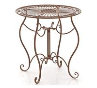 Mesa de hierro indra metal marrón antiguo ø 70 cm