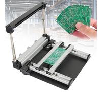 Mesa de impresión pasta soldadura SMT Steel Mesh, estación serigrafía manual pequeña, impresora plantillas PCB con grosor ajustable para pruebas, lotes pequeños,20 * 20cm