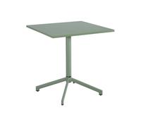 Mesa de jardín bistró cuadrada plegable de acero, 2 personas verde grisáceo - 70x70x74 cm