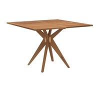 vidaXL Mesa de jardín cuadrada Madera maciza de acacia 110x110x75 cm
