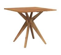 vidaXL Mesa de jardín cuadrada, 85x85x75 cm, madera maciza de acacia