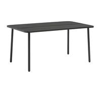 Mesa De Jardín De Acero Gris Oscuro 150x90x72 Cm Vidaxl