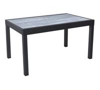 Mesa De Jardín De Aluminio Extensible "lagos" - 140/280 X 90 X 76 Cm - Gris