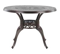 Mesa de jardín de aluminio marrón redonda ø 102 cm estilo retro Salento