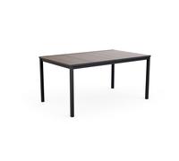 Mesa de jardín de comedor de polipropileno marrón de 95x75x159 cm