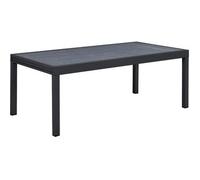 Mesa De Jardín Extensible De Aluminio "lagos" - 200/320 X 105 X 76 Cm - Negra