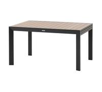 Mesa De Jardín Extensible Deslizante De Aluminio De 10 Plazas "évasion" Efecto Madera Miel Y Grafito - Hespéride