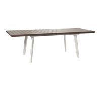 Mesa de jardín extensible harmony de resina blanco 160/240x75x100 cm