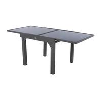 Mesa De Jardín Extensible "piazza", Antracita Y Grafito, 8 Plazas, De Aluminio Con Revestimiento Epoxi - Hespéride