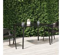 Mesa de jardín Living Store, color antracita, 110x80x71 cm, acero