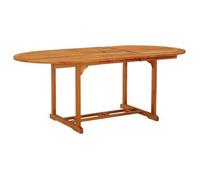 Mesa De Jardín Madera Maciza De Eucalipto 200x100x75 Cm Vidaxl