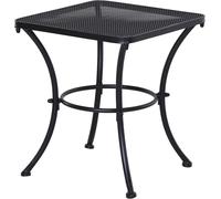 Mesa de jardín - Mesa de jardín cuadrada - Mesita auxiliar - Mesa bistró - Mesa de centro - Resistente - Con tablero de malla
