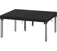 Mesa de jardín negra, cubierta impermeable, 1 unidad, 140 x 90 x 15 cm, fabricada en tela Oxford