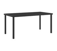 vidaXL Mesa de Jardín Negro 160 x 80 x 73 cm Metal, Muebles de jardín y terraza, Mesa Moderna para Patio, Ideal para reuniones y decoración al Aire Libre