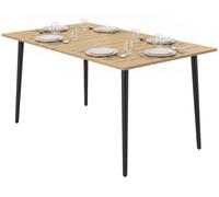 Mesa de jardín Outsunny de 150x90 cm, mesa para balcón de acero, mesa para balcón con orificio para sombrilla