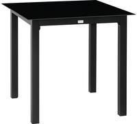 Mesa de jardín Outsunny, mesa de comedor para jardín, mesa para balcón, para 4 personas, color