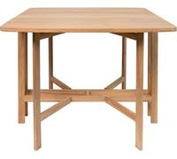 Mesa de jardín plegable FERRET, fabricada en madera de acacia certificada de forma cuadrada, 90 x 90 cm, extensible en 3 posiciones (21/55/90 cm), acabada con aceite, para 4 personas