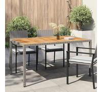 Mesa de jardín resistente a la intemperie con estructura de acero y diseño extensible para terraza como mesa grande de polirratán, mueble moderno para exteriores