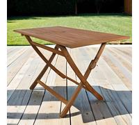 Mesa de jardín Silecomplaza, modelo Callao, 120x70 cm, madera de acacia, redonda, plegable