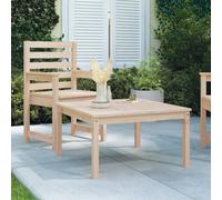 Mesa de jardín The Living Store, 82,5 x 82,5 x 45 cm, madera maciza de pino