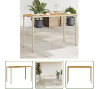Mesa de jardín "The Living Store" con tablero de madera de acacia, dimensiones 115x54x74 cm, fabricada en polirratán