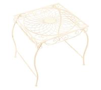 Mesa de jardin zarina metal crema antiguo 45x49x46 cm