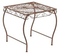 Mesa de jardin zarina metal marrón antiguo 45x49x46 cm