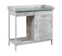 Mesa de jardinería aliano abeto 98x48x94cm - gris [casa.pro]