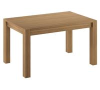 Mesa de madera extensible con acabado en chapa de roble, de 140/190 cm – Mesa de comedor moderna y rústica con una extensión integrada