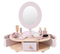 Mesa de maquillaje infantil de madera con 8 accesorios