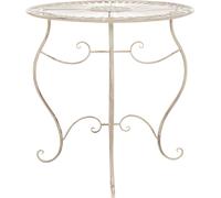 Mesa de metal Indra - Color crema, estilo vintage