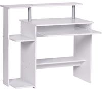 Mesa de ordenador Wohnling Dennis, color blanco, con gran capacidad de almacenamiento; modelo WL1.153