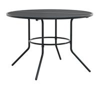 Mesa De Patio Redonda De Acero Gris Antracita Ø110x72,5 Cm Vidaxl