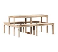 Mesa De Pícnic Madera Maciza De Pino 160x134x75 Cm Vidaxl