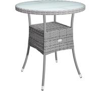 Mesa de poliratán gris redonda Ø60cm
