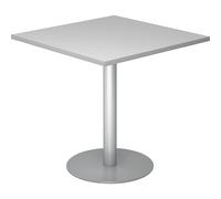Mesa de reuniones, L x A 800 x 800 mm 755 mm de altura, armazón plateado