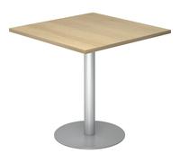 Mesa de reuniones, L x A 800 x 800 mm 755 mm de altura, armazón plateado