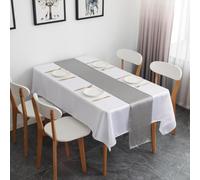 Mesa de satén de poliéster para corredor 27x275cm Satén de poliéster liso (gris)