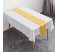 Mesa de satén de poliéster para corredor 27x275cm Satén de poliéster liso (Oro)