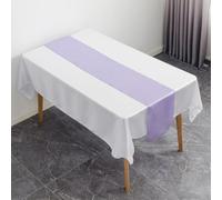 Mesa de satén de poliéster para corredor 27x275cm Satén de poliéster liso (púrpura)