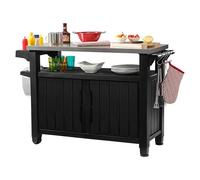 Mesa de servicio Unity XL (123,7 x 54 cm, Plástico, Marrón)