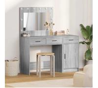 vidaXL Mesa de tocador 2 pcs Gris 40 x 41 x 75 cm Madera contrachapada