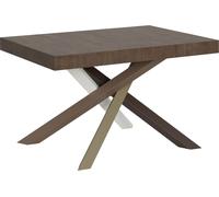 Mesa de tocador extensible, 140/400 x 90 cm, modelo Volantis, nogal, varios colores, patas 4/C