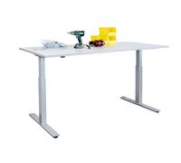 Mesa de trabajo, altura regulable eléctricamente altura 680 - 1180 mm, tablero de HPL