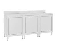 Mesa De Trabajo Comercial Mueble Acero Inoxidable 180x60x96 Cm Vidaxl