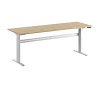 Mesa de trabajo de altura regulable eléctricamente, carga máx. 300 kg altura 740 - 1195 mm, tablero de haya maciza
